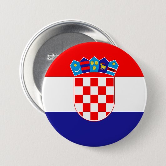 Kroatienflagge Button (Vorne & Hinten)