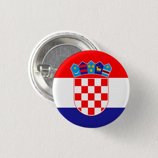Kroatienflagge Button (Vorne & Hinten)