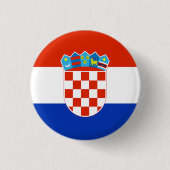 Kroatienflagge Button (Vorderseite)