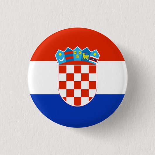 Kroatienflagge Button (Vorderseite)