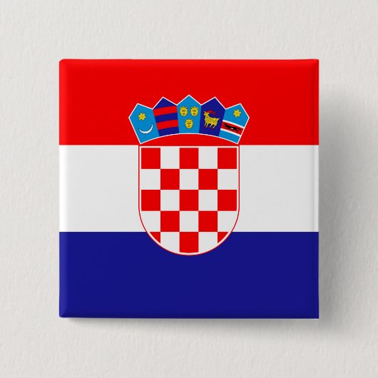 Kroatienflagge Button (Vorderseite)
