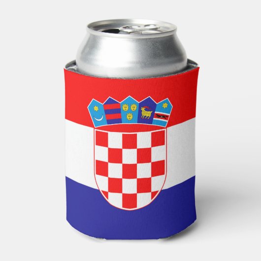 Kroatienflagge Dosenkühler (Kanne Vorderseite)