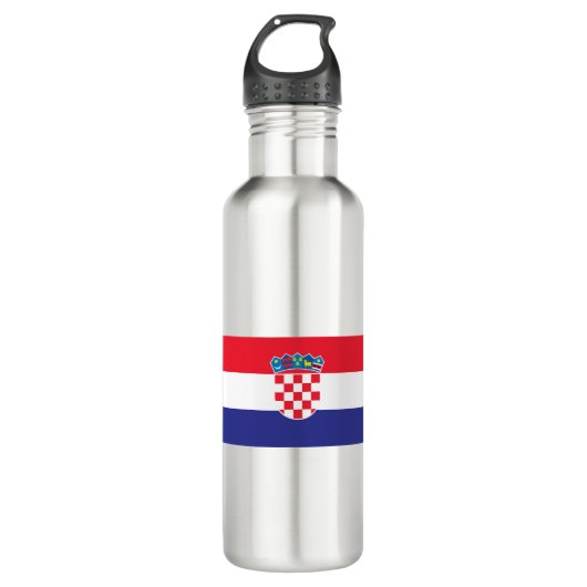 Kroatienflagge Edelstahlflasche (Vorderseite)