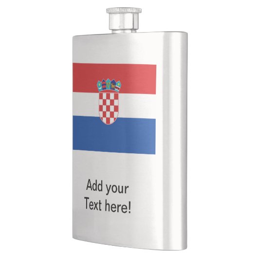 Kroatienflagge Flachmann (Links)