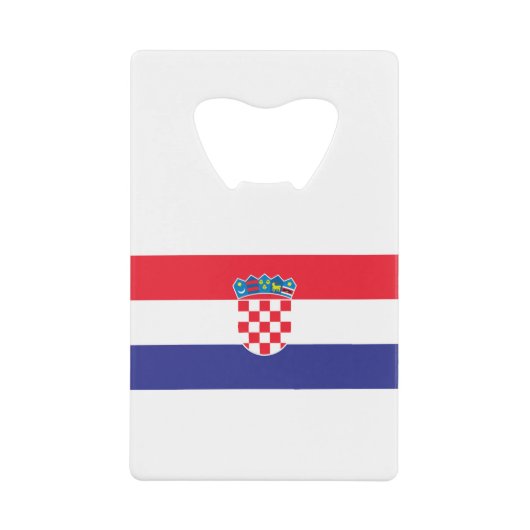 Kroatienflagge Geldbeutel Flaschenöffner (Vorderseite)