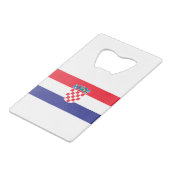 Kroatienflagge Geldbeutel Flaschenöffner (Rückseite Schrägansicht)