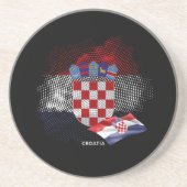 Kroatienflagge Getränkeuntersetzer (Vorne)