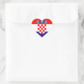 Kroatienflagge Herz-Aufkleber (Tasche)