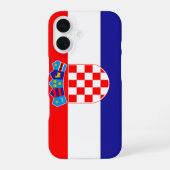 Kroatienflagge iPhone 16 Hülle (Rückseite)