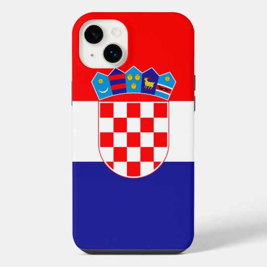 Kroatienflagge iPhone Hülle (Rückseite)