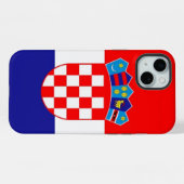 Kroatienflagge iPhone Hülle (Rückseite (Horizontal))