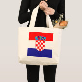 Kroatienflagge Jumbo Stoffbeutel (Vorderseite (Produkt))