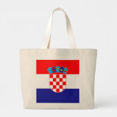 Kroatienflagge Jumbo Stoffbeutel (Rückseite)