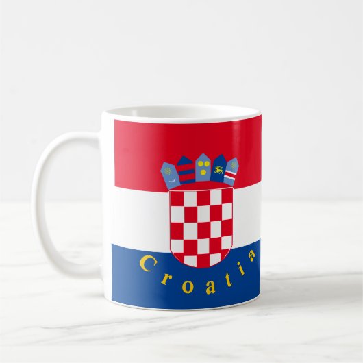 Kroatienflagge Kaffeetasse (Links)