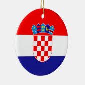 Kroatienflagge Keramik Ornament (Rechts)