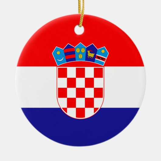 Kroatienflagge Keramik Ornament (Vorne)