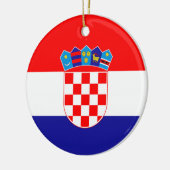 Kroatienflagge Keramik Ornament (Links)