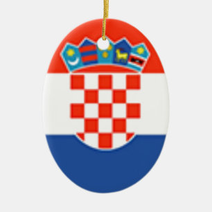 Kroatienflagge Keramik Ornament