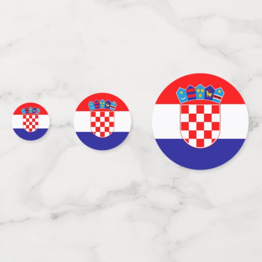 Kroatienflagge Konfetti (Vorderseiten)
