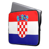 Kroatienflagge Laptopschutzhülle (Vorderseite Links)