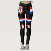 Kroatienflagge Leggings (Vorderseite)