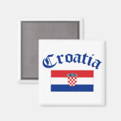 Kroatienflagge Magnet (Vorderseite/Rückseite)