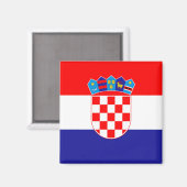 Kroatienflagge Magnet (Vorderseite/Rückseite)