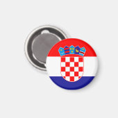 Kroatienflagge Magnet (Vorderseite/Rückseite)