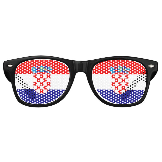 Kroatienflagge Partybrille (Vorderseite)