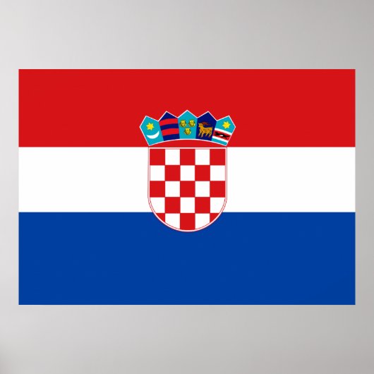 Kroatienflagge Poster (Vorne)