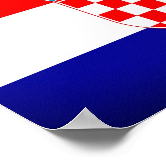 Kroatienflagge Poster (Ecke)