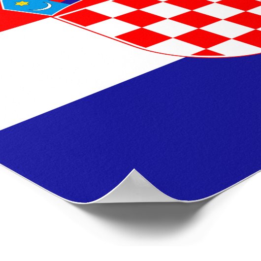 Kroatienflagge Poster (Ecke)