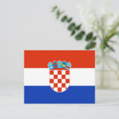 Kroatienflagge Postkarte (Stehend Vorderseite)