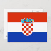 Kroatienflagge Postkarte (Vorne/Hinten)