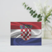 Kroatienflagge Postkarte (Stehend Vorderseite)