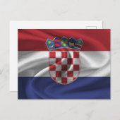 Kroatienflagge Postkarte (Vorne/Hinten)