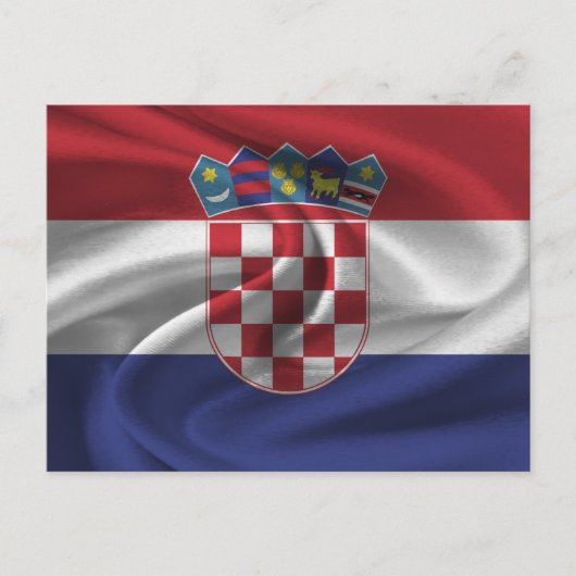 Kroatienflagge Postkarte (Vorderseite)