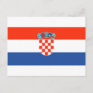 Kroatienflagge Postkarte