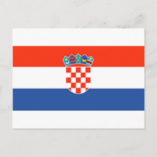 Kroatienflagge Postkarte (Vorderseite)