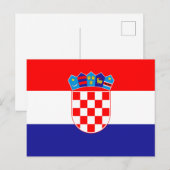 Kroatienflagge Postkarte (Vorne/Hinten)