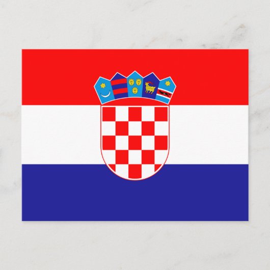Kroatienflagge Postkarte (Vorderseite)