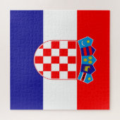 Kroatienflagge Puzzle (Horizontal)