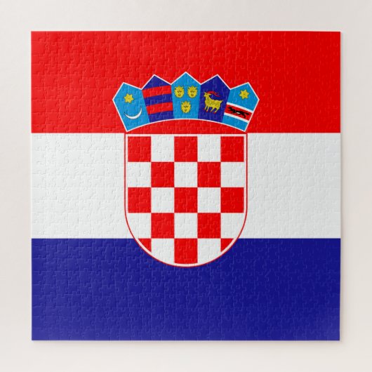 Kroatienflagge Puzzle (Vertikal)