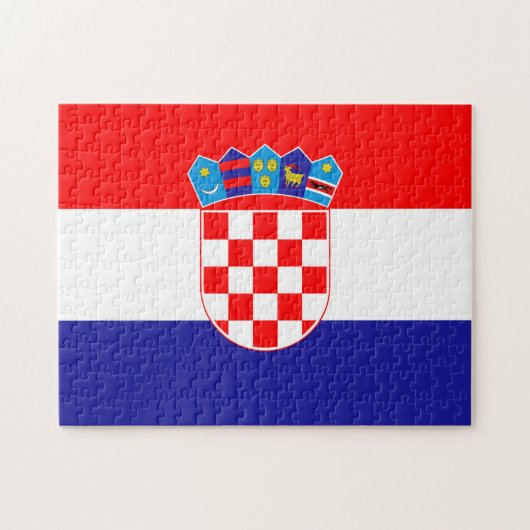 Kroatienflagge Puzzle (Horizontal)