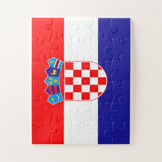 Kroatienflagge Puzzle (Vertikal)