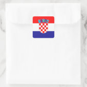 Kroatienflagge Quadratischer Aufkleber (Tasche)
