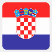 Kroatienflagge Quadratischer Aufkleber (Vorderseite)