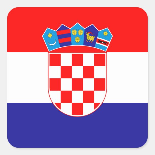 Kroatienflagge Quadratischer Aufkleber (Vorderseite)