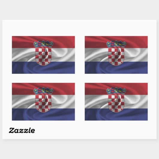 Kroatienflagge Rechteckiger Aufkleber (Blatt)