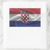 Kroatienflagge Rechteckiger Aufkleber (Tasche)